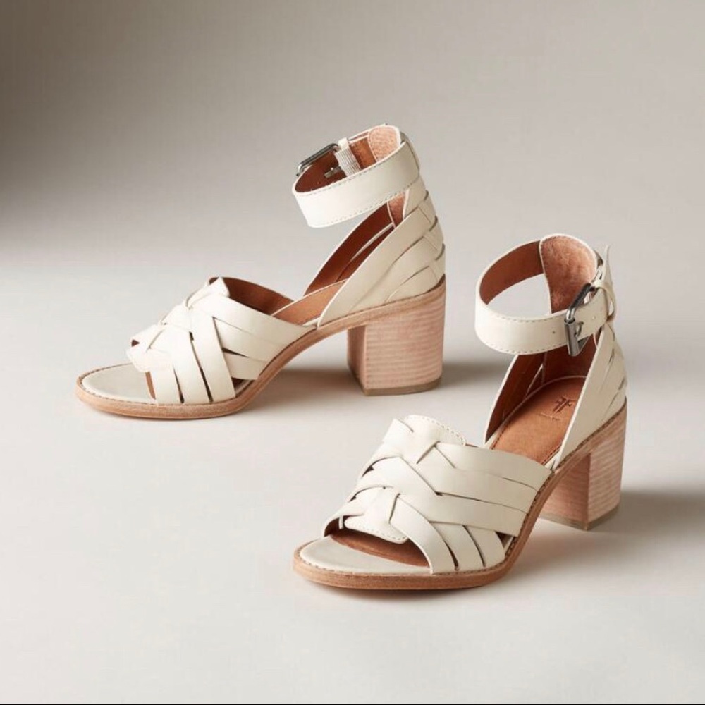 🆕 FRYE | Women Bianca Hurrache White Sandals